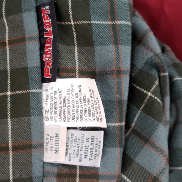 L.L.Bean barn coat cream lined sz medium petite 2 pc - Picture 12 of 16